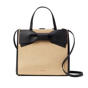Kate spade straw and leather bag NWOT